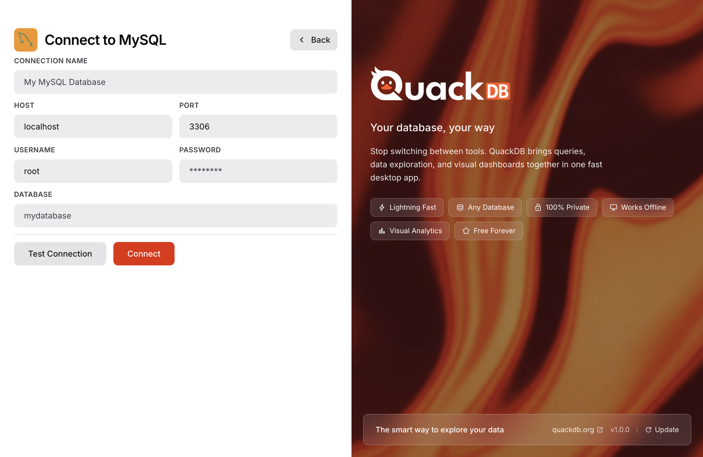 Connecting to MySQL in QuackDB